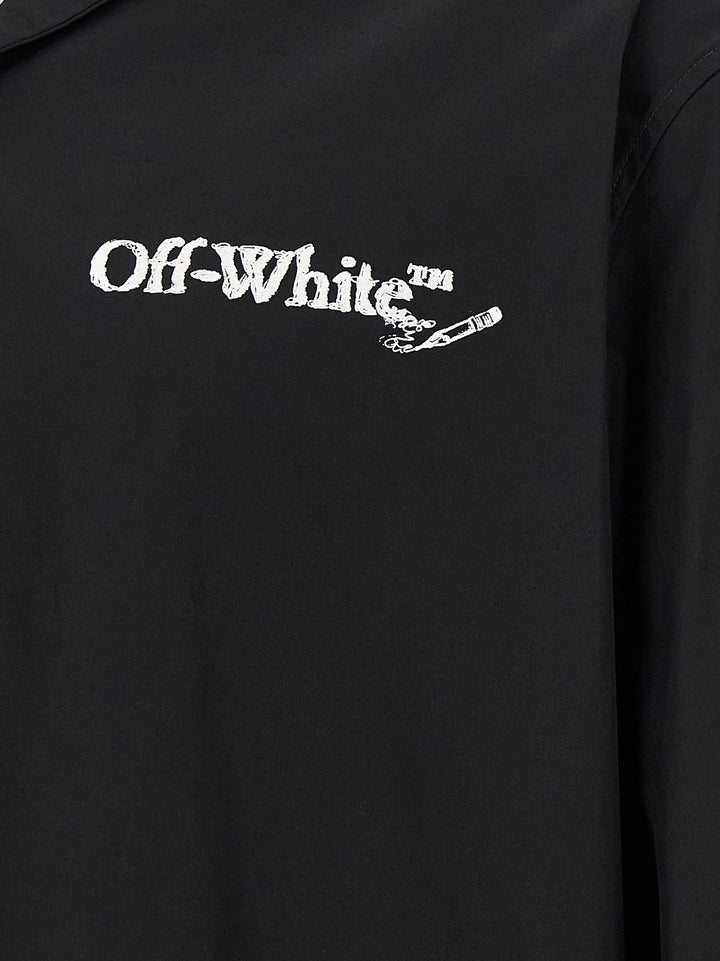 Off-White Scribble Arr Camicie - Bianco/Nero | 1b0beb1c3c1ff72cbd39b07d42733d1af3ba7b3f