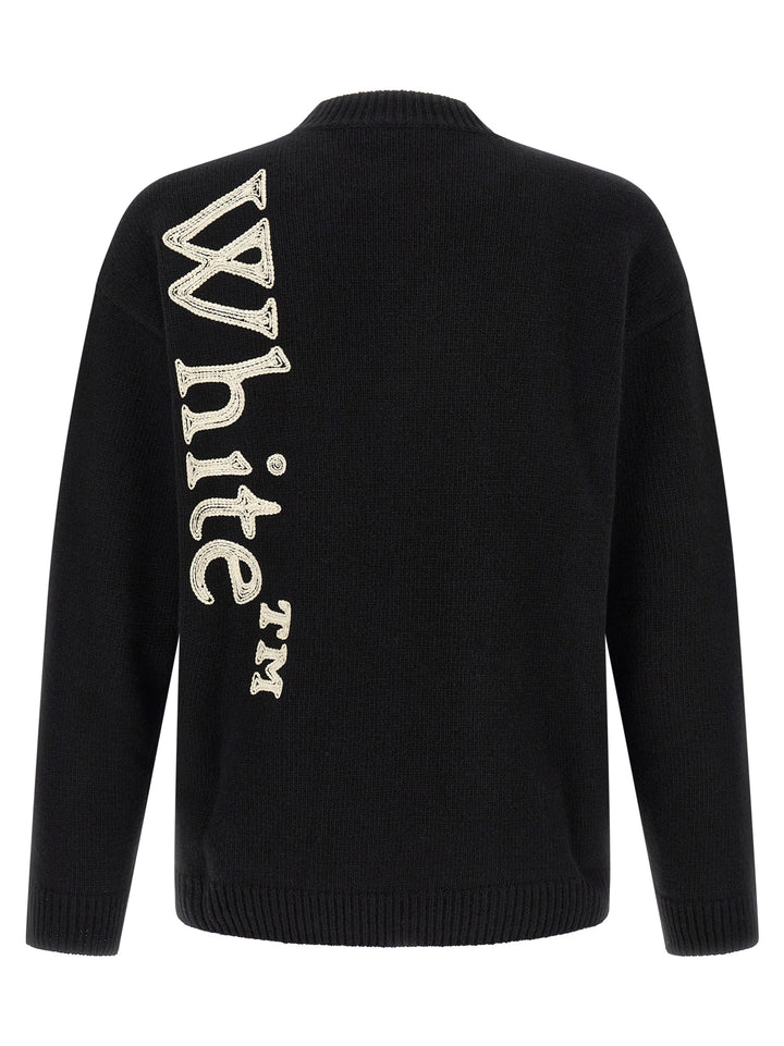 Off-White Vertical Bookish Maglioni - Bianco/Nero | 1854092310b4def5e3c908f63a0b2bb59d02de5a