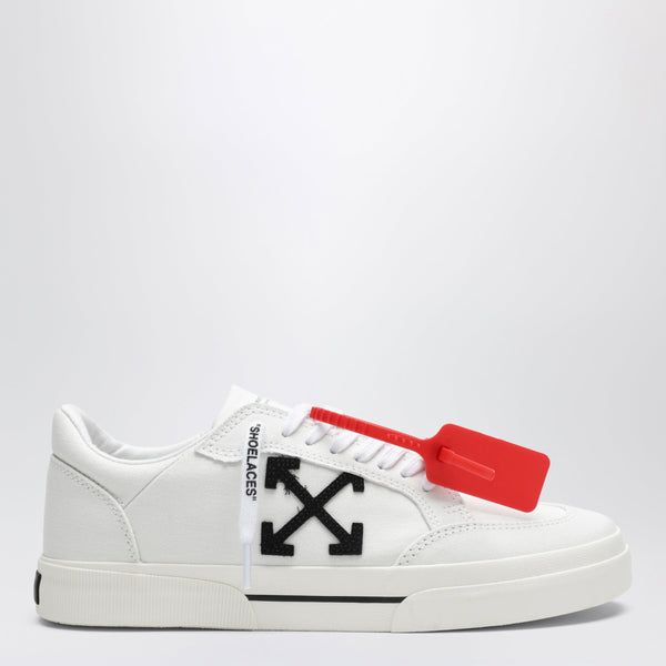 White/Black Vulcanized Low Sneakers