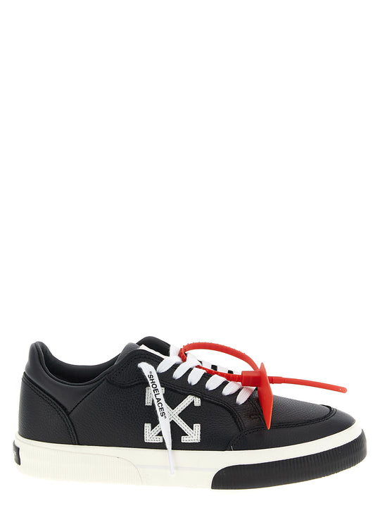 New Low Vulcanized Leather Sneakers Bianco/Nero