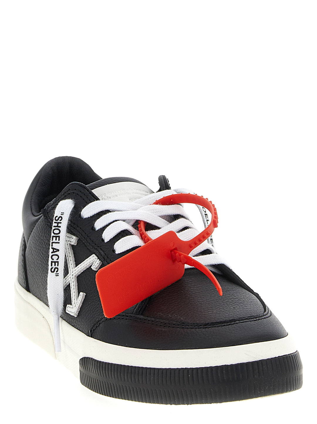 Off-White New Low Vulcanized Leather Sneakers - Bianco/Nero | cf07b67bc81199442556b1d4a7265139b567265a