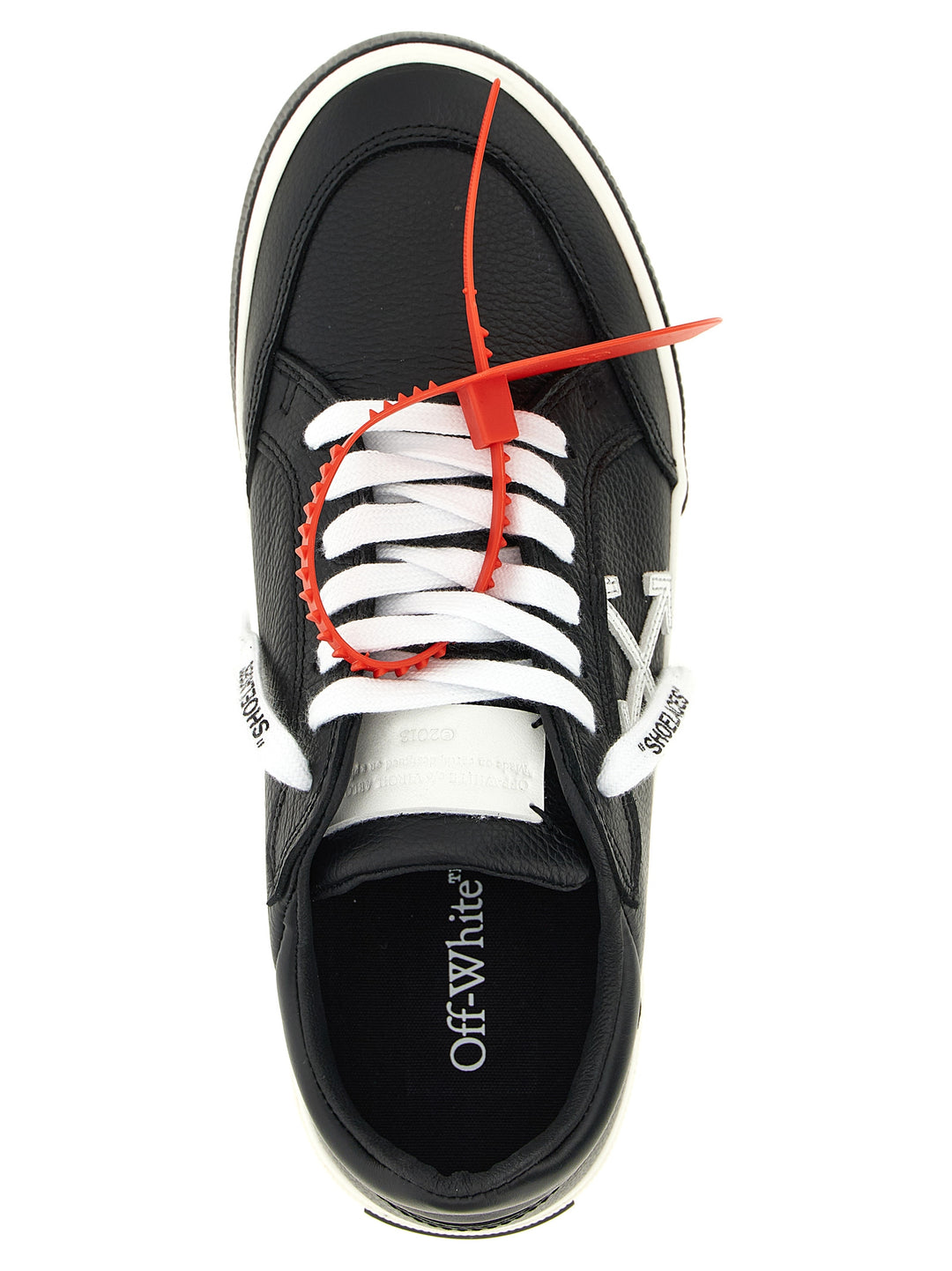 Off-White New Low Vulcanized Leather Sneakers - Bianco/Nero | 86e4a2714e865825845c4d14cbcb46738e5f1762
