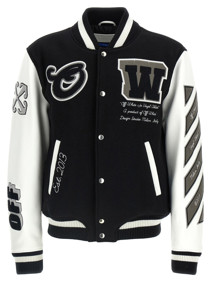Off-White Lea Puffer Jackets - Bianco/Nero | 60ef635e0f17735193d0ea9f08ea4563ec3ac0c4