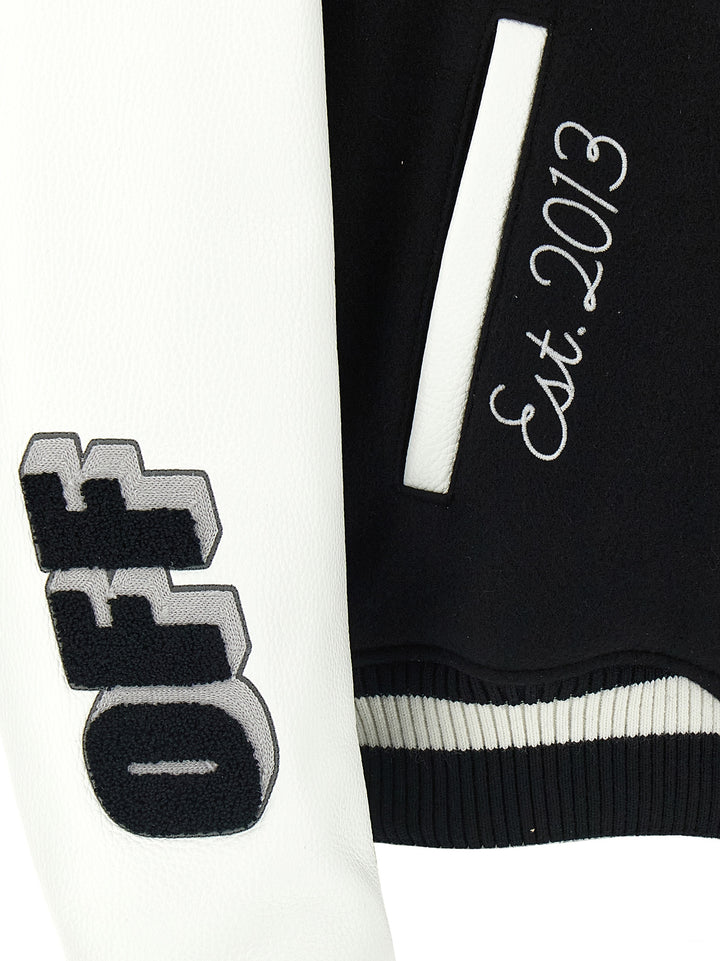 Off-White Lea Puffer Jackets - Bianco/Nero | 6a387b97025d99188d2be5fb05b1d1eb4bafc711