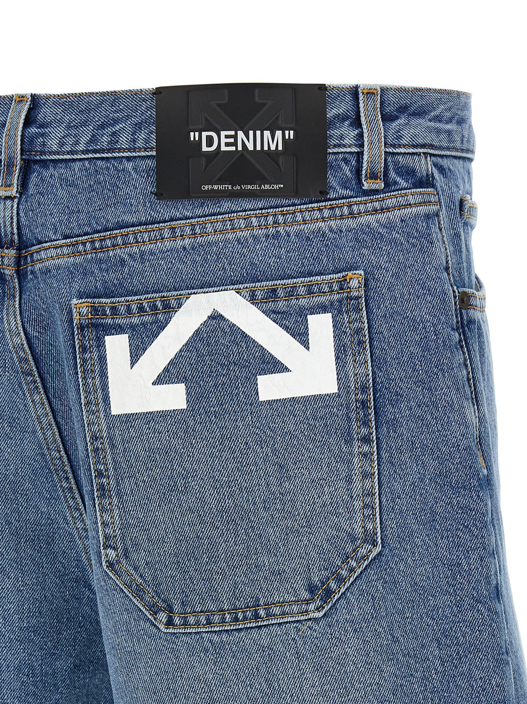 Off-White Half Arrow Bermuda e Short - Blu | f5282b390ab96d76385513ba5b1f93f874aef3ed