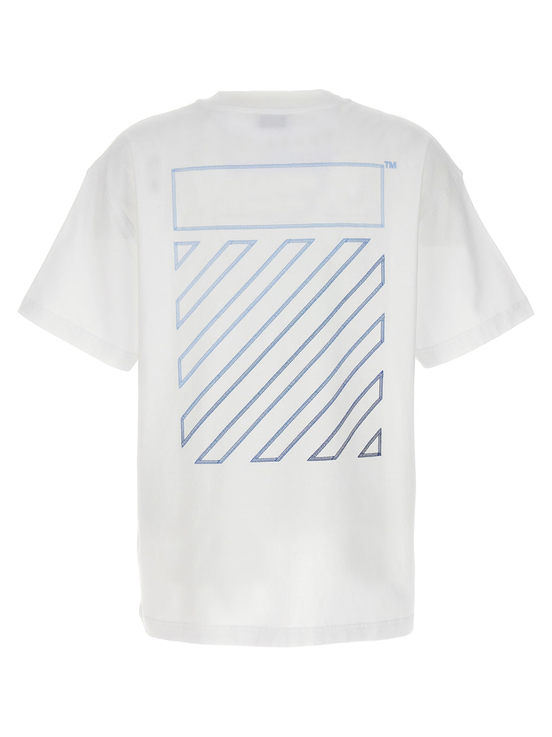 Embr Diag Tab T Shirt Bianco