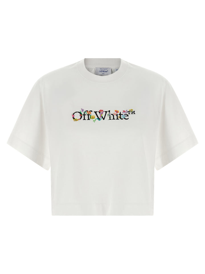 Off-White Bookish Glowing Flower T shirt - Bianco | 4cfba98333e83e29bbd63f282aae3fcb53d6e844
