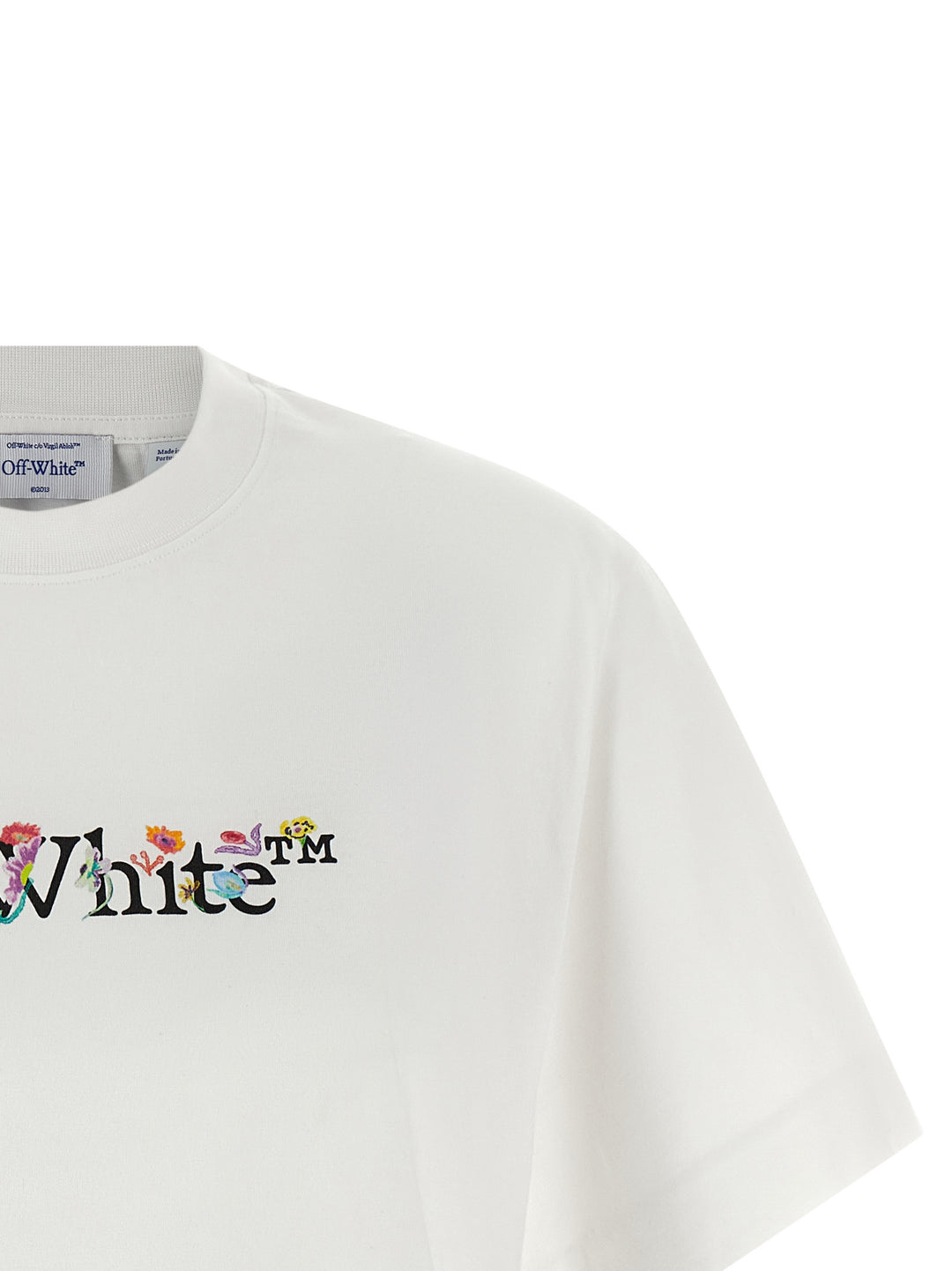 Off-White Bookish Glowing Flower T shirt - Bianco | 94793bcfe3dacaba0344f7f249a6ec8d7eb11ac8