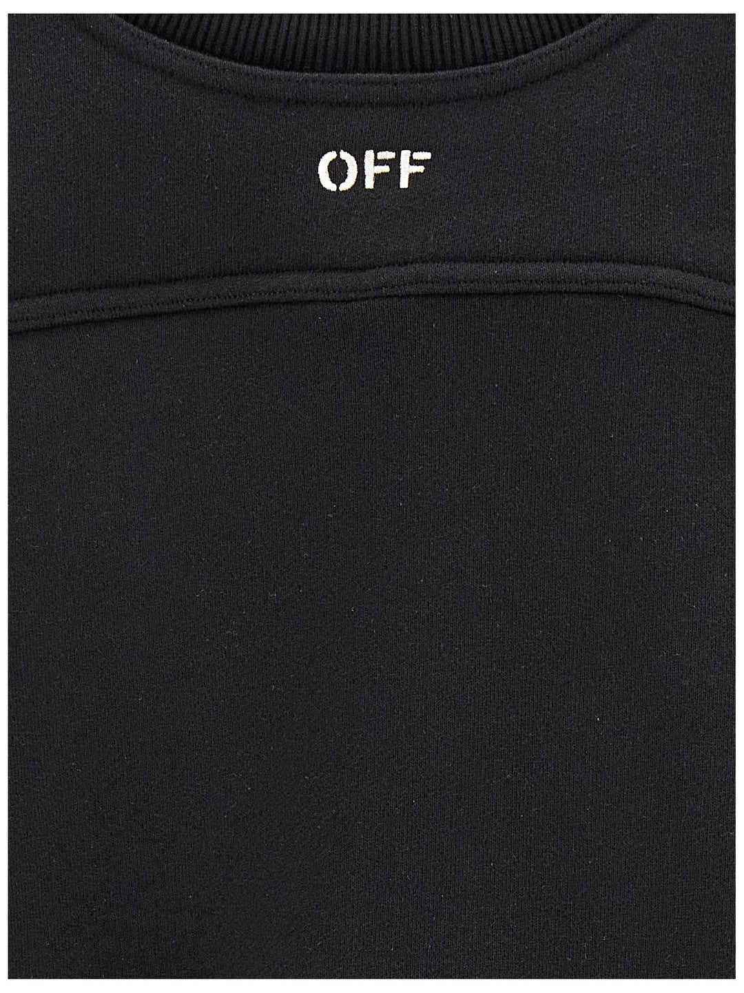 Off-White Cropped Felpe - Bianco/Nero | 25da4b9d54ad56a2d6100da58f329c95d1929350