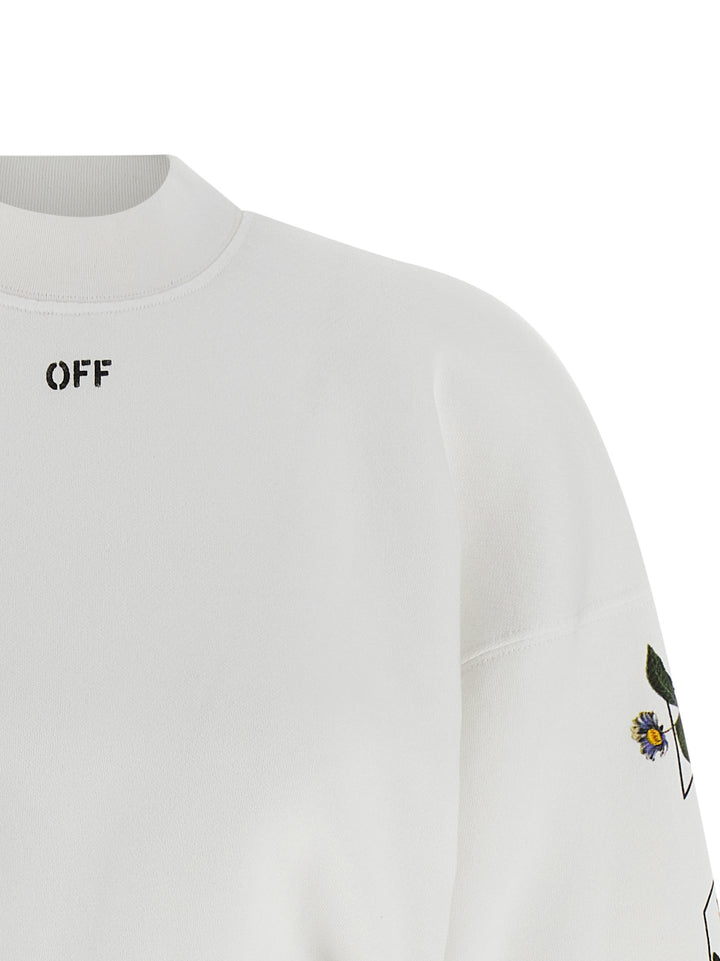 Off-White Flowers Arrow Felpe - Bianco | 4815887b0d0cfc6cb7cdbb92c29363604e04fce9