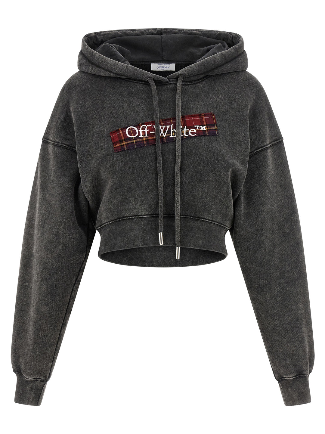 Off-White Check Flan Bookish Felpe - Grigio | de02c127d7092398f3dd48e542f472d10e356b46