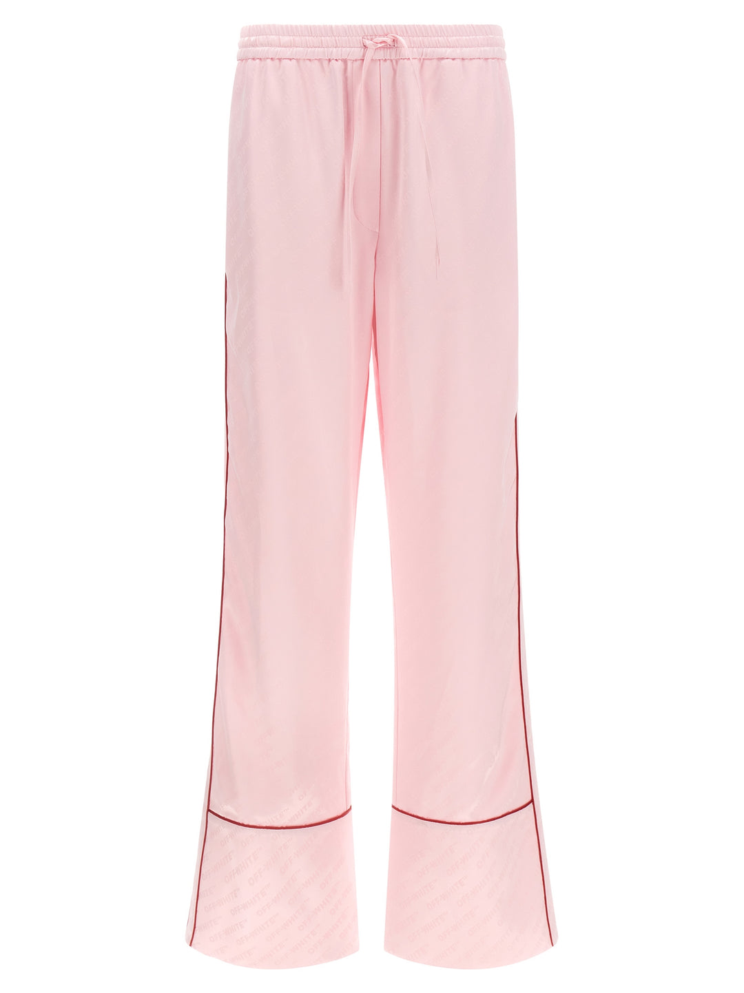 Off-White Jacquard Satin Pajama Pantaloni - Rosa | 51b8486c51695b38cc433d6188505fb98faf9c0e