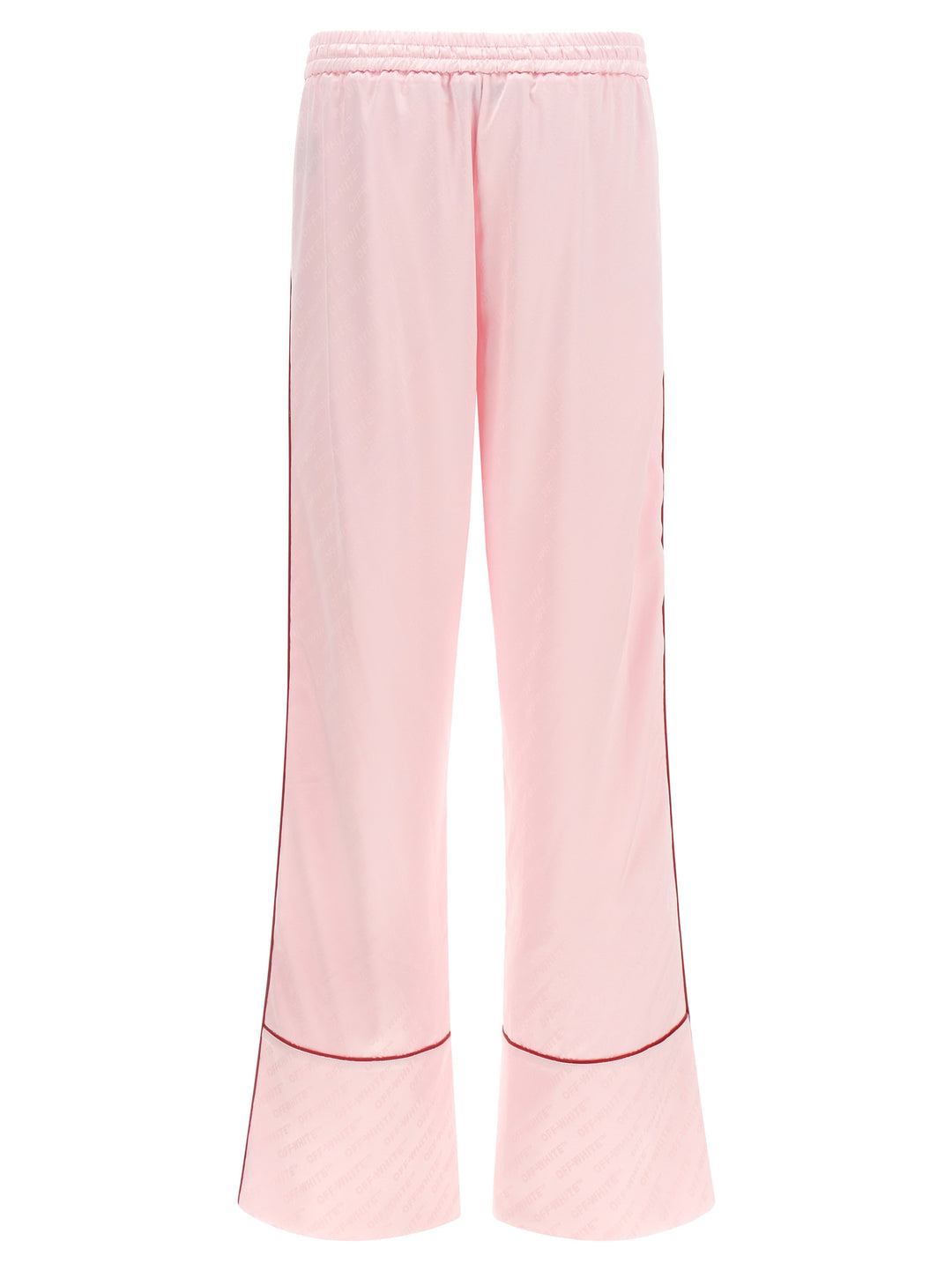 Off-White Jacquard Satin Pajama Pantaloni - Rosa | edea933c4a6ef3a4b61be880bcd39625da0f939a