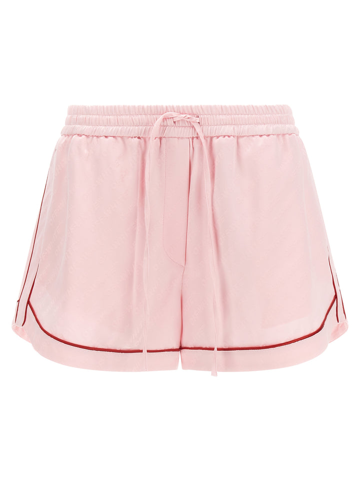 Off-White Jacquard Satin Pajama Bermuda e Short - Rosa | 2ca5105d3ae42afbb8dfd69bd92a654796375bfe