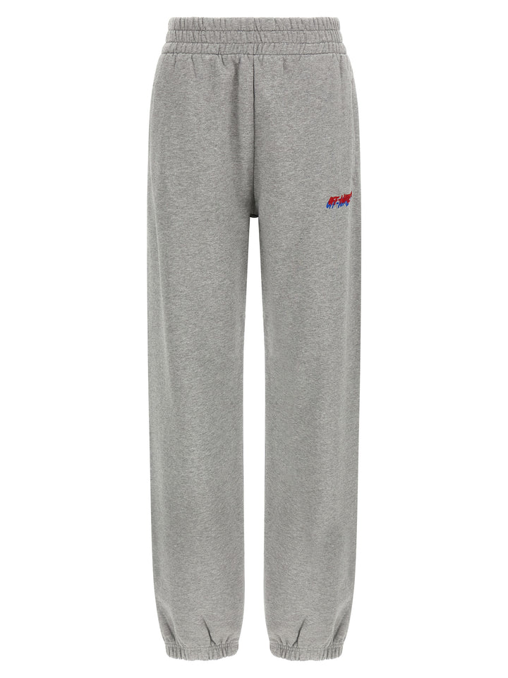 Off-White Logo Embroidery Joggers Pantaloni - Grigio | d8d41c00568ea55d360b41e4cf0f712b519b5528