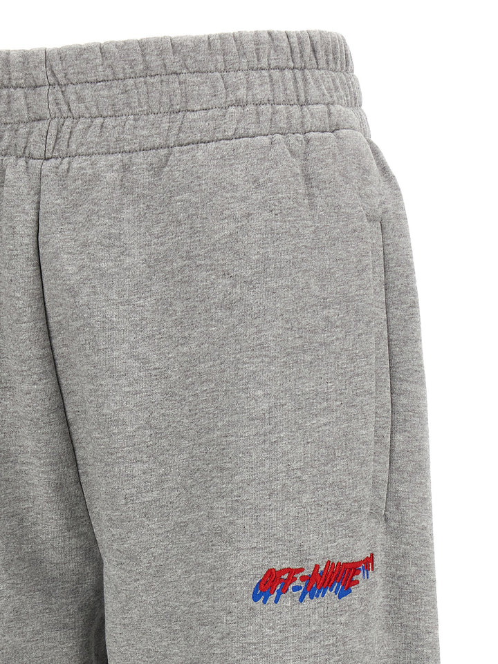 Off-White Logo Embroidery Joggers Pantaloni - Grigio | 187b5585bf9714e5b1e6bbcf5da24dfe20ef1d6c