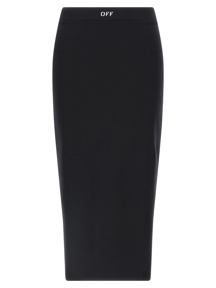 Off-White Logo Skirt Gonne - Nero | 400fdbb6be661715cf002d6b3fd716a50e435e77
