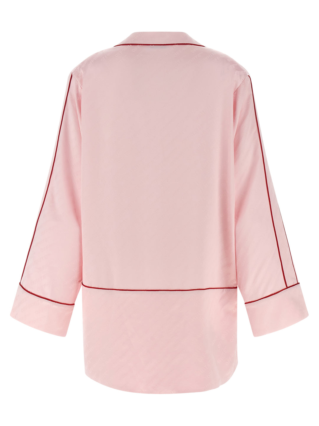 Off-White Jacquard Satin New Roxy Pajama Camicie - Rosa | 7c56150b8cf2d55a58b9e8bf8323caefe66b2586