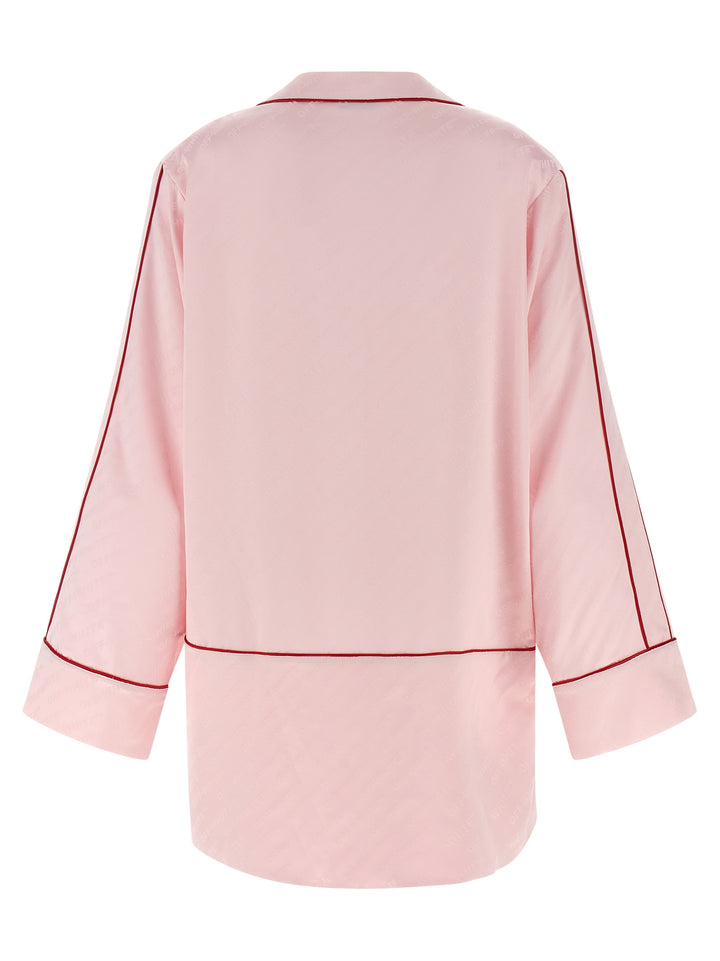 Off-White Jacquard Satin New Roxy Pajama Camicie - Rosa | 7c56150b8cf2d55a58b9e8bf8323caefe66b2586