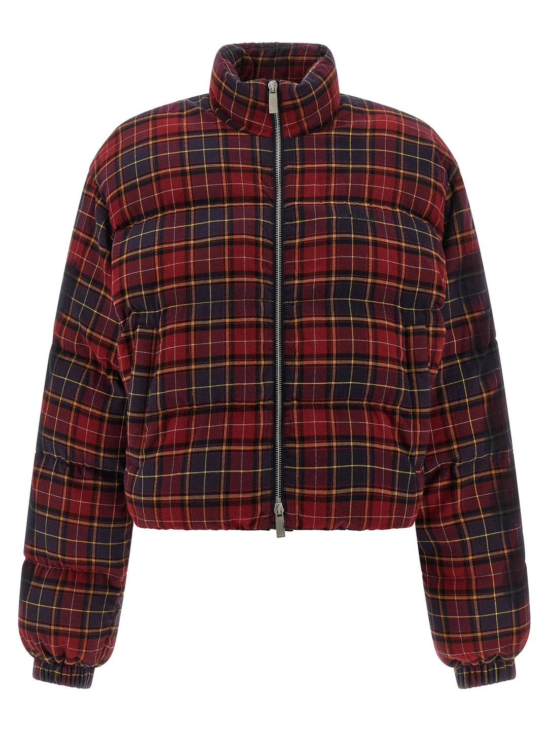 Off-White Check Flan Arrow Spray Puffer Jackets - Bordeaux | a55da5016193c1ee9fa1f53223f3a2cf1cd01b60