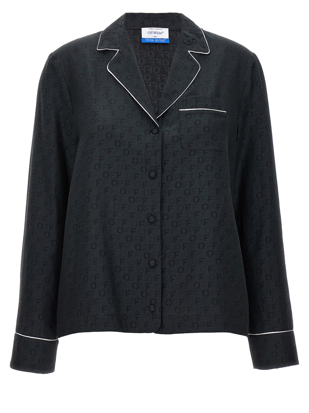 Off-White Off Jaquard Pajama Camicie - Nero | ea0f2591dc6fe925fcdc336e9b160434615b3ca4