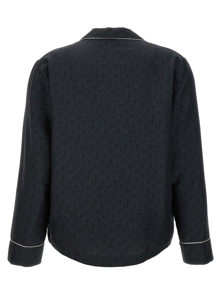 Off-White Off Jaquard Pajama Camicie - Nero | 8bada218c2f30889710d65c08ea3ce04b3f96184