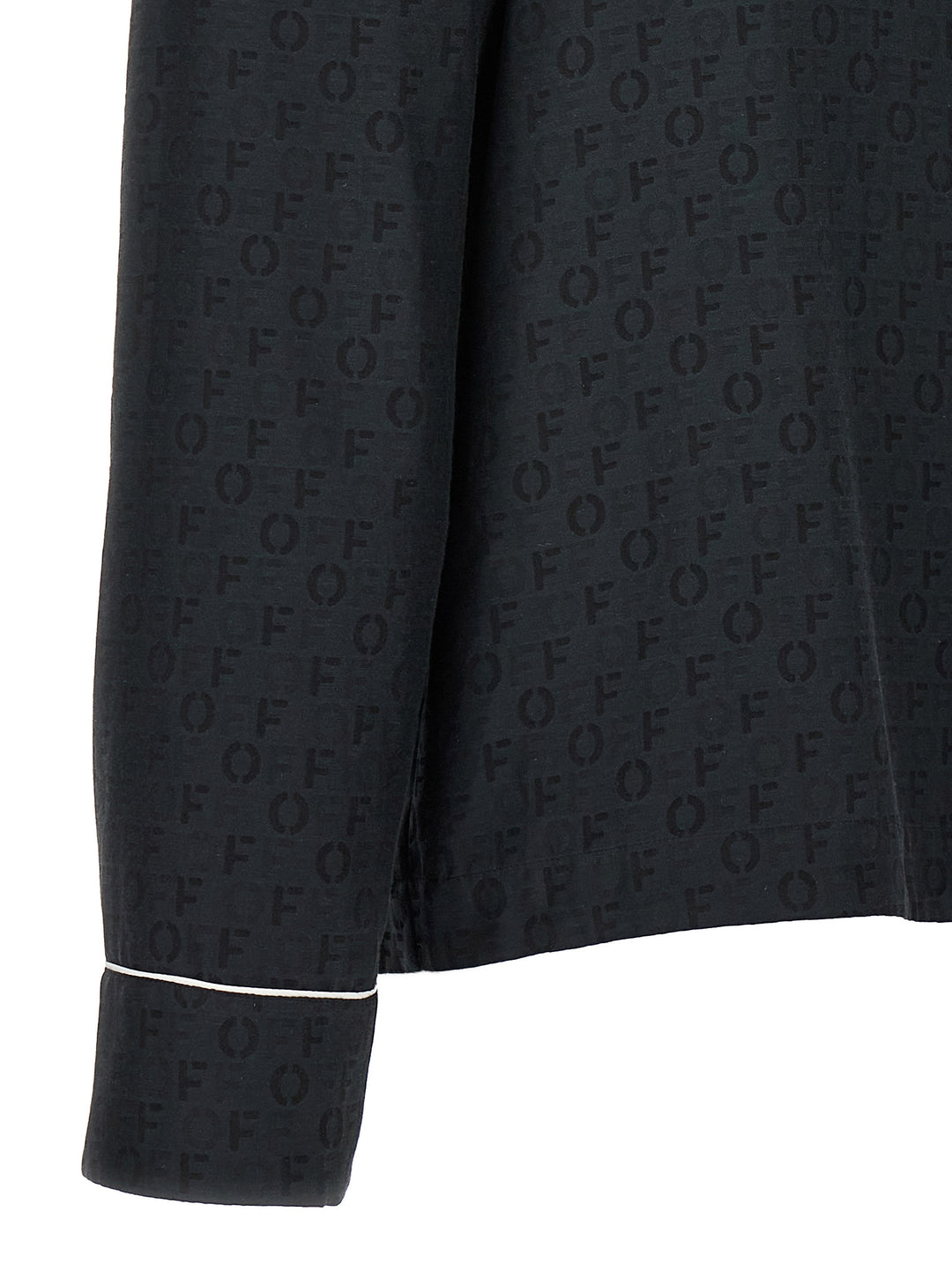 Off-White Off Jaquard Pajama Camicie - Nero | a15eef975c90fd875330e3741d912b76b95d85f4
