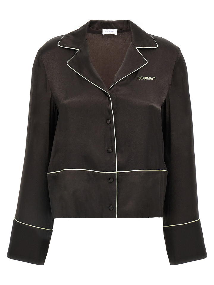 Off-White Pajama Shirt Camicie - Nero | 82c9ff7f30e4d0f56dc00438008ef52b05bf77ae