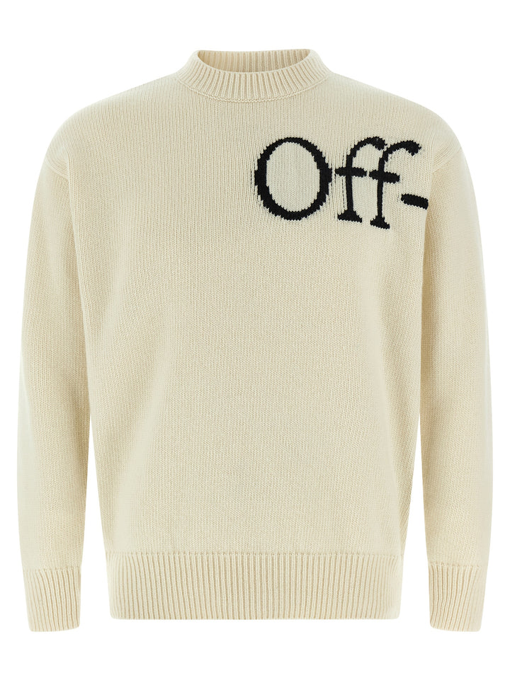 Off-White Bookish Shared Knit Maglioni - Bianco/Nero | bc3a40eb55778548b8f7342080d68d7f694cdf08