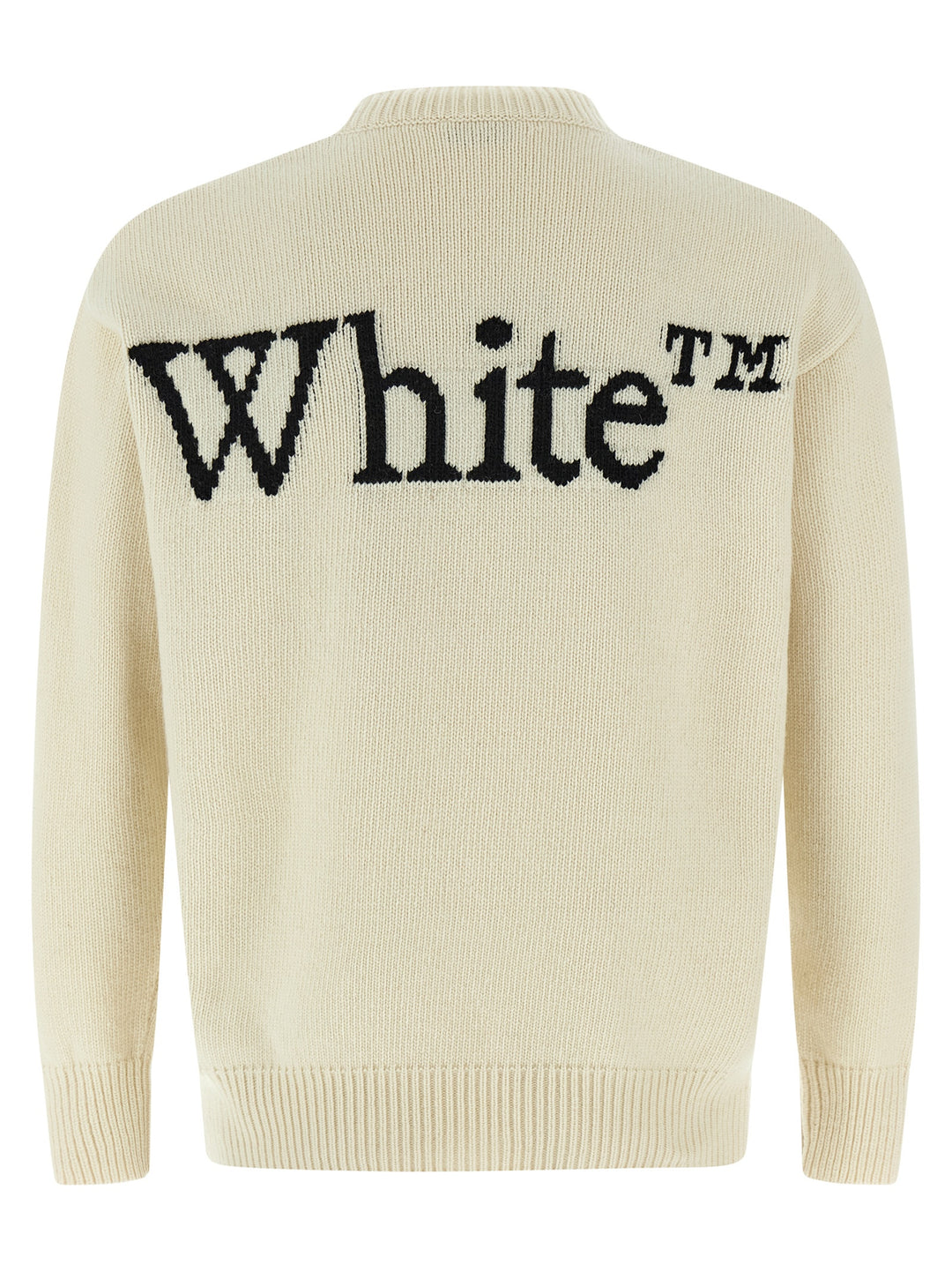 Off-White Bookish Shared Knit Maglioni - Bianco/Nero | 4c9fc626a42fc3d05b67850adc77aa451bfa3e51