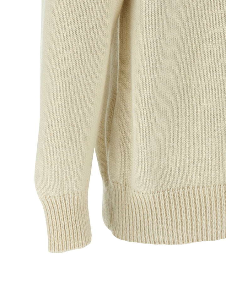 Off-White Bookish Shared Knit Maglioni - Bianco/Nero | 5058e6127366ebb9f27039bb08edb17210e0375c