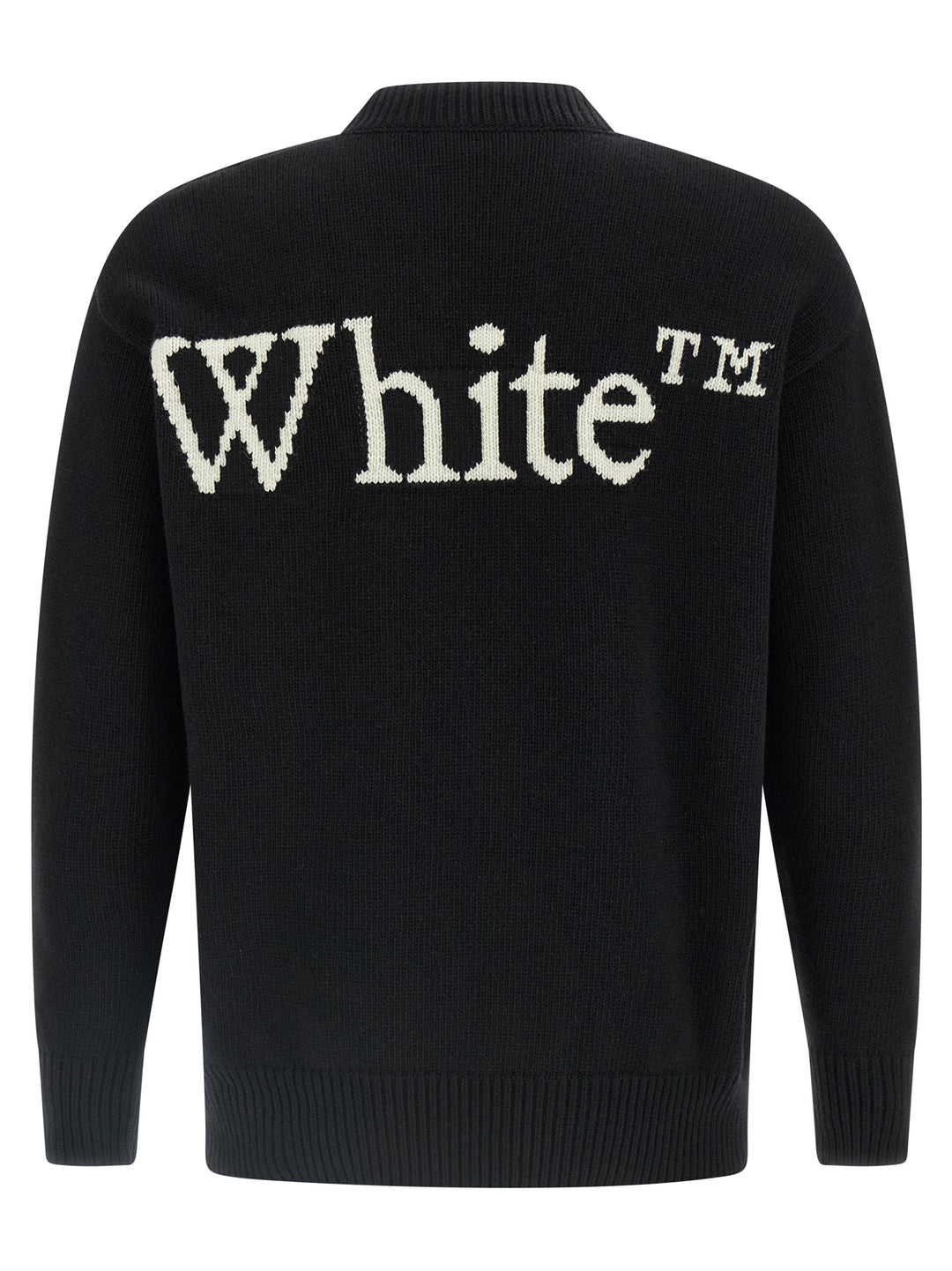 Off-White Bookish Shared Knit Maglioni - Bianco/Nero | e3b0a31474333ef976647d94bcec4c8cc8284018