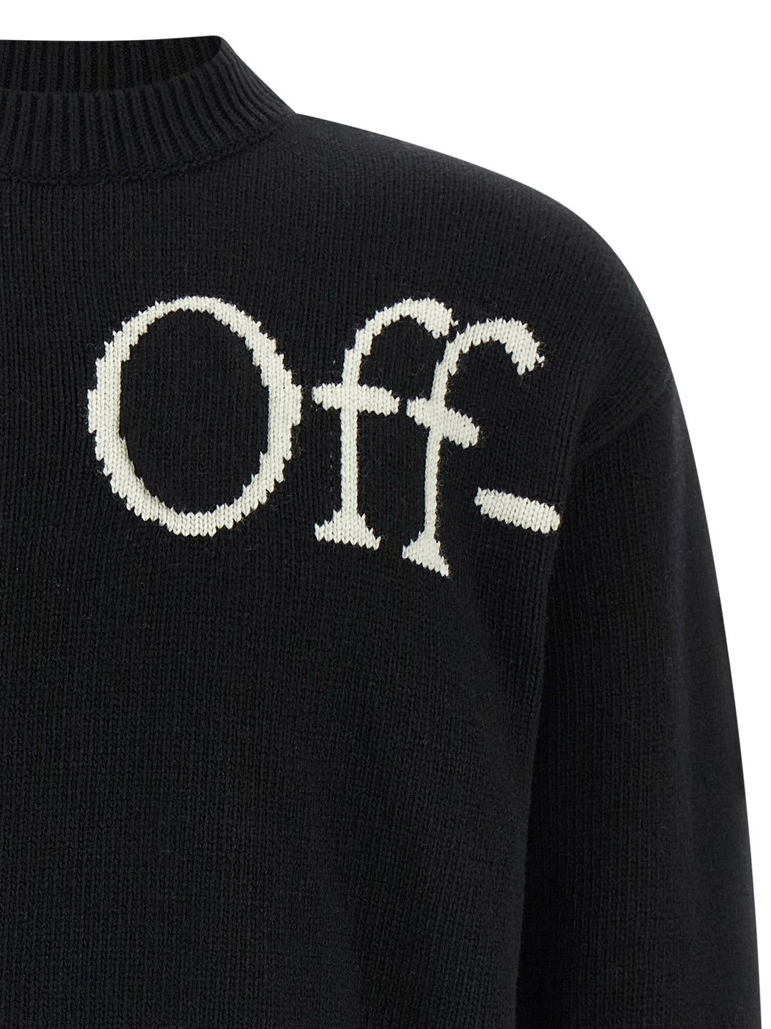 Off-White Bookish Shared Knit Maglioni - Bianco/Nero | f43d42244cc12f7f62ba11a5c37ce58c6bd18231