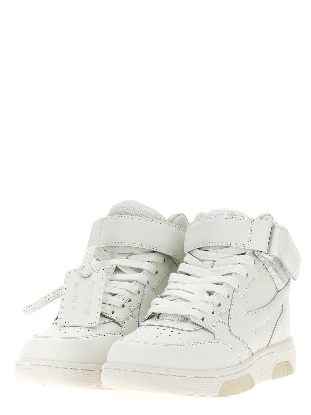 Out Of Office Mid Top Lea Sneakers Bianco