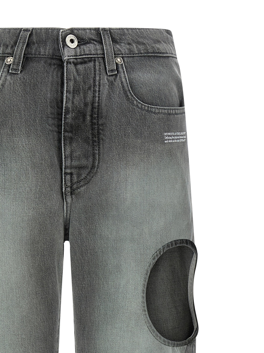 Off-White Spray New Meteor Jeans - Grigio | 9ea7836c43e856a8446c1e72a7066b001207c4b9