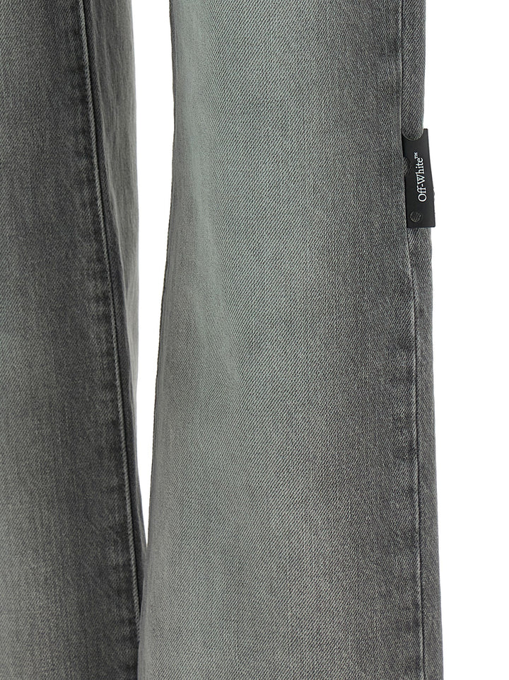 Off-White Spray New Meteor Jeans - Grigio | 8d5cb5167a877aa8dd2109a8307794e1599b7a74
