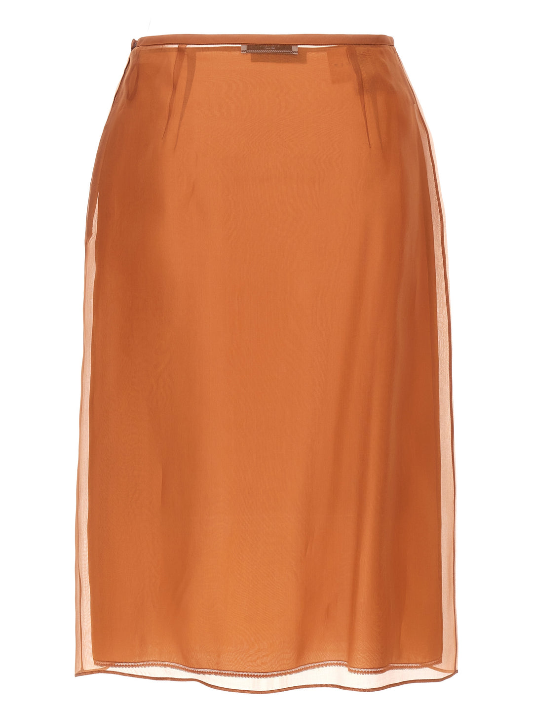 Prada Organza Skirt Gonne - Marrone | 3888bd8214eda204acdd06678c0d21b9090a2548