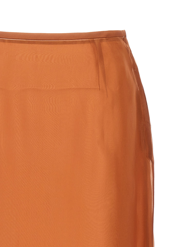 Prada Organza Skirt Gonne - Marrone | 7fbe0e504a6be29d7a722543dc3119e35db41c2a