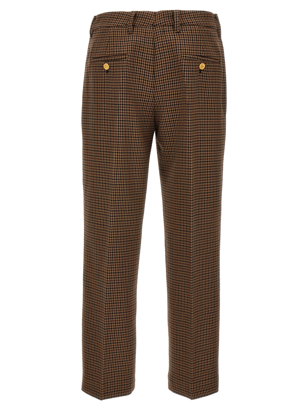 Prada Houndstooth Pantaloni - Marrone | 78c1d682366f454916cc2450696f9e171d8b35ac