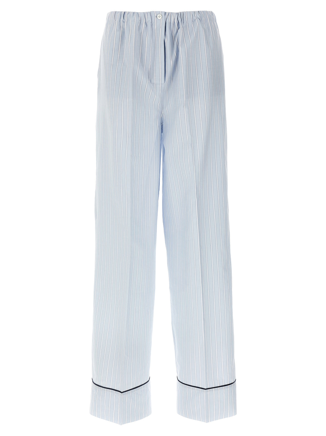 Prada Striped Pantaloni - Celeste | 4f6331b500f63d41d9157ec213d812c892805af6