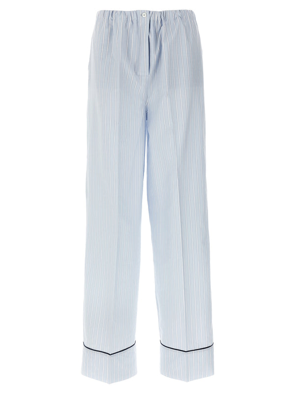 Striped Pantaloni Celeste