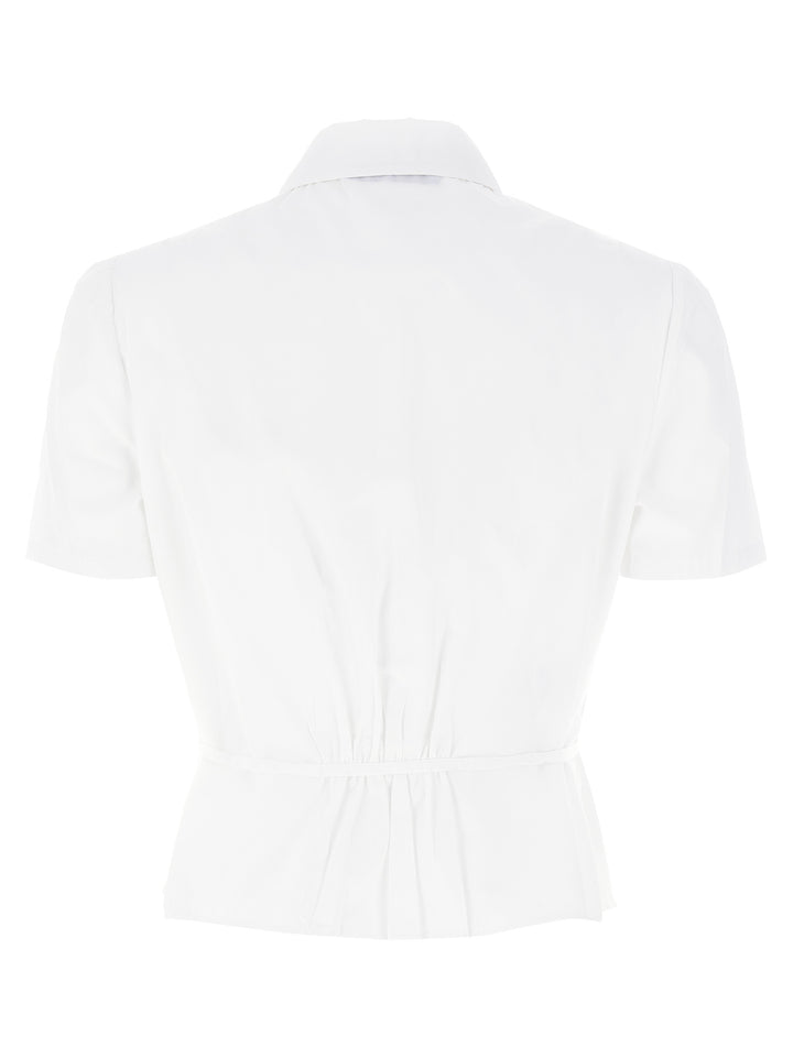 Prada Pleated Shirt Camicie - Bianco | da952f02573f87f678750eabda66da109bf58fdd