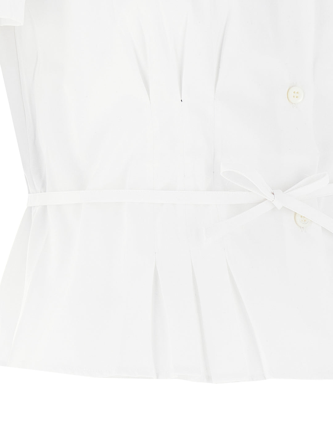 Prada Pleated Shirt Camicie - Bianco | 8fa9514047c39e6d3c258e22465bc70929ae3de9