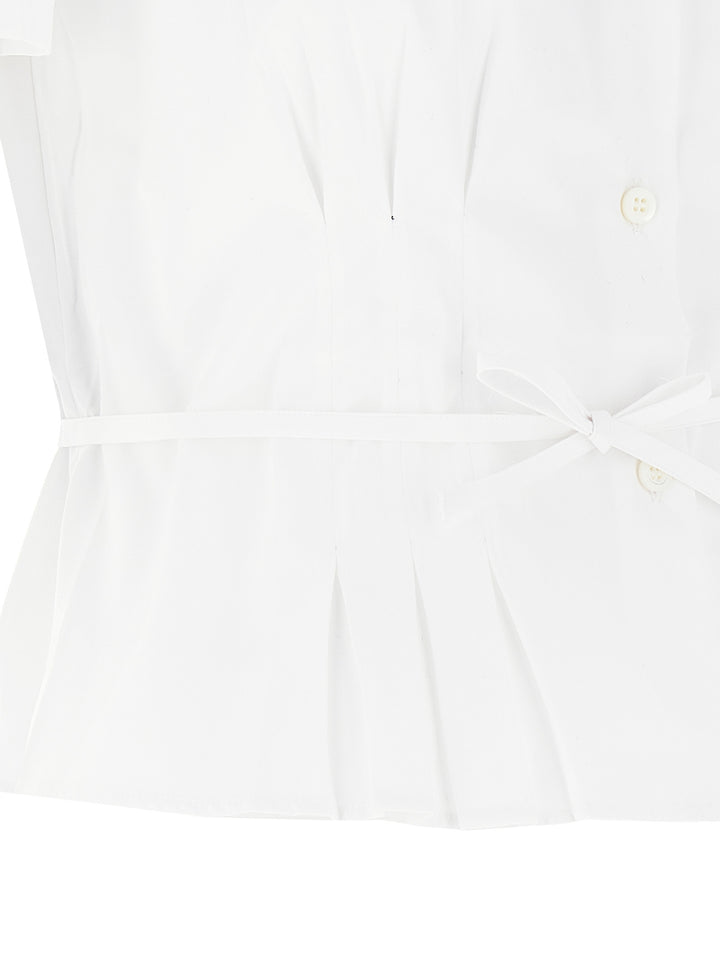 Prada Pleated Shirt Camicie - Bianco | 8fa9514047c39e6d3c258e22465bc70929ae3de9