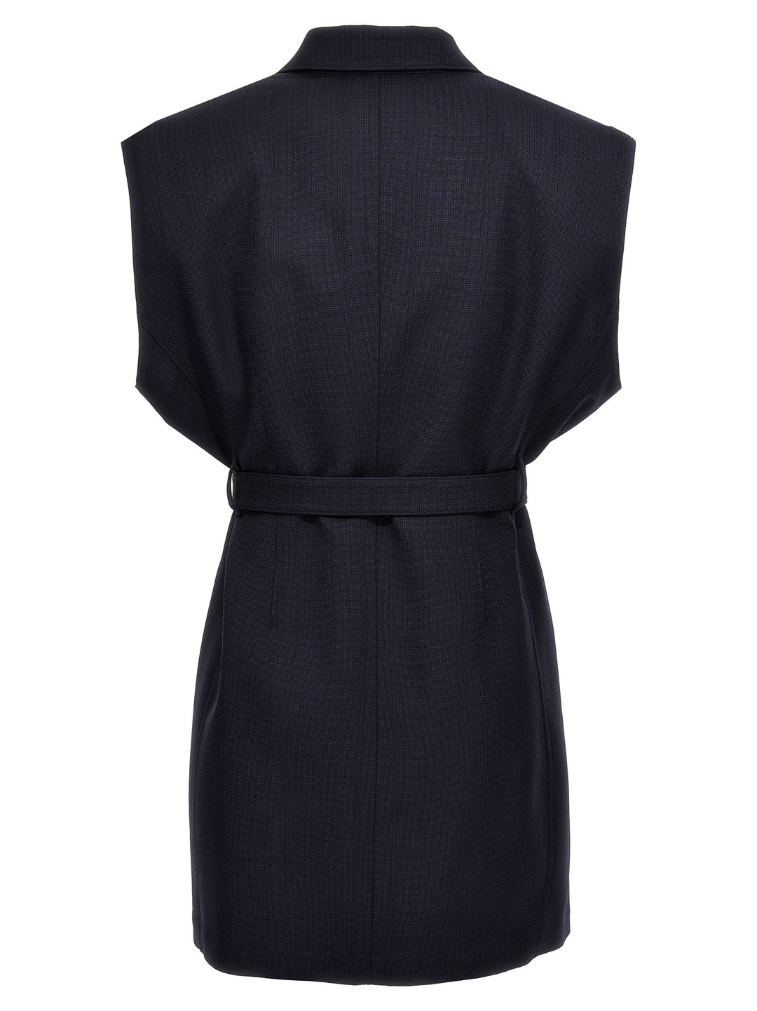 Prada Belt Wool Vest Gilet - Blu | a89439b440032a2b47072b4795fea9d3ff542278