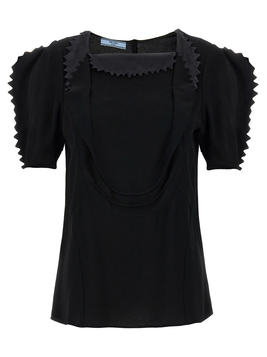 Prada Cady Crêpe Top Top - Nero | 5637a5856862dc59402f213a6f7e0b821b028ff9