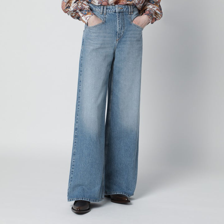 Isabel Marant Pantaloni - Celeste | 5a5cfca2a678eab0372ea187de32a918335bf173