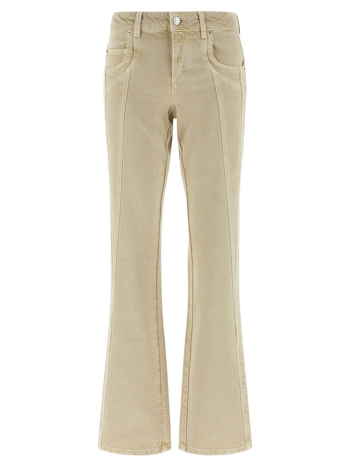 Marant Etoile Jaylis Jeans - Beige | 371bc482c6861d9b66e740dcae29106aa13ea6f6