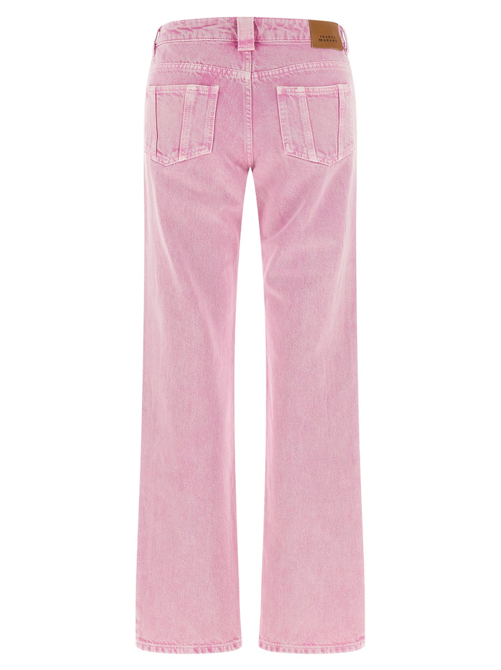 Marant Etoile Jaylis Jeans - Rosa | 89d0baf405b24dfbc86f9e4c0c2632a6ad4cd9a3