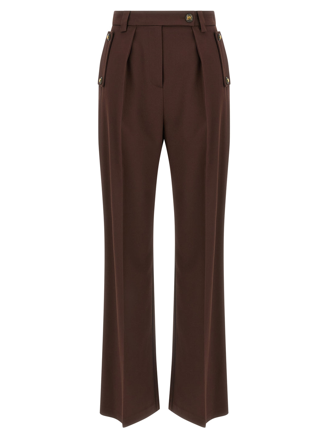 Elisabetta Franchi Palazzo Pantaloni - Marrone | a311bb4668c35a018ab5d8fb01f0df1bbae3fd97